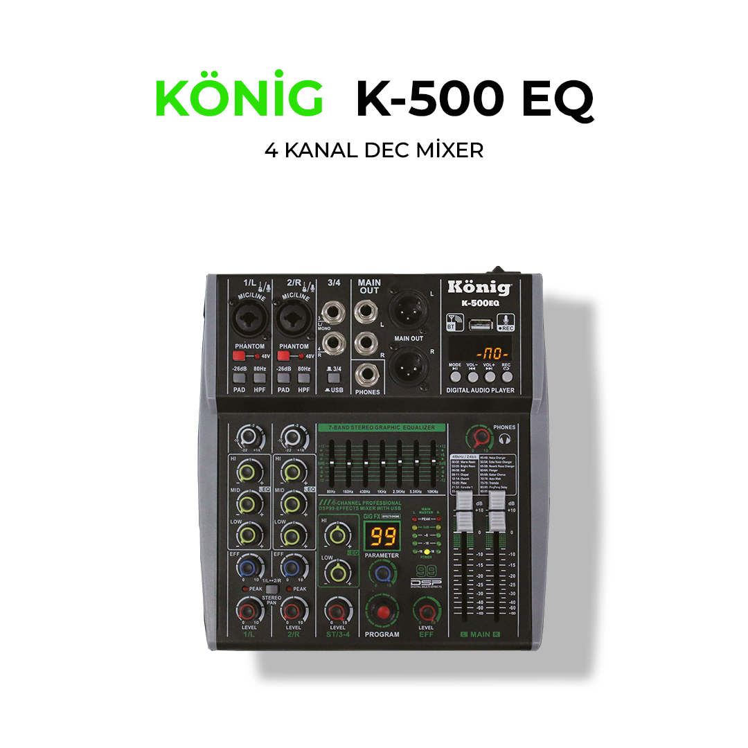 KÖNİG K–500 EQ DECK MİKSER