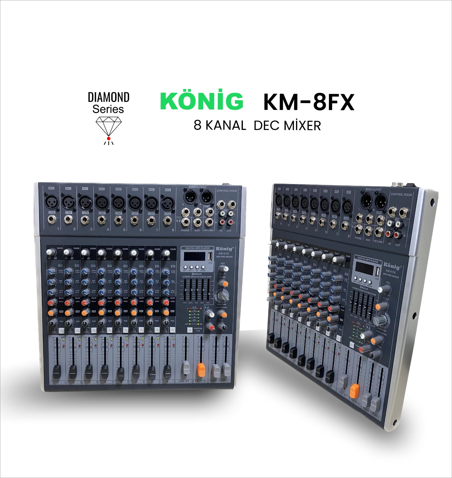 König KM-8 FX DIAMOND 8 Kanal Deck Mikser