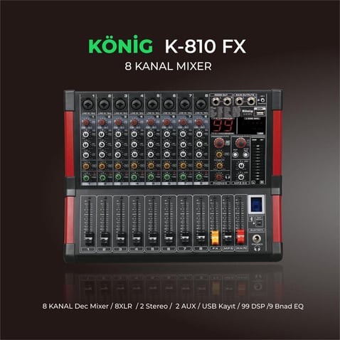 König K 810 FX 8 Kanal Analog Mikser