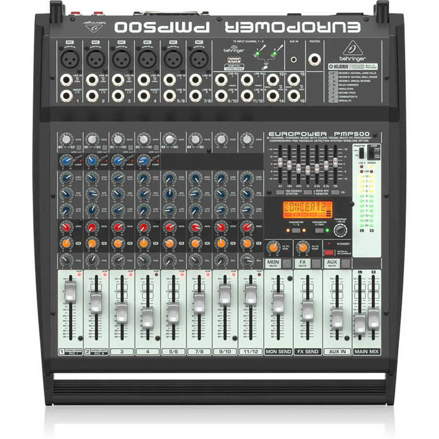 Behringer PMP500 12 Kanal 500W Power Deck Mikser